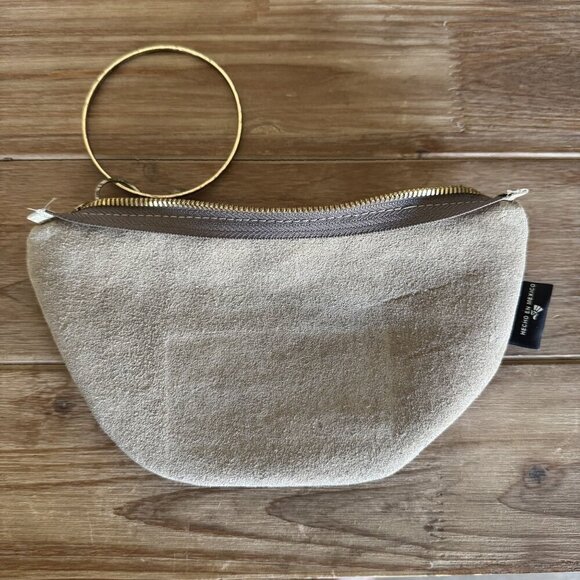 Rebecca Norman Ivory Sting Ray Leather Crescent Gold Bracelet Evening Clutch Bag - Picture 6 of 10